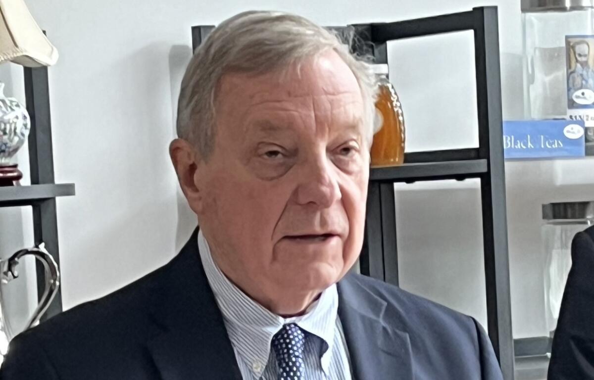 U.S. Sen. Dick Durbin at SMTD on July 15, 2024 to announce funding for new