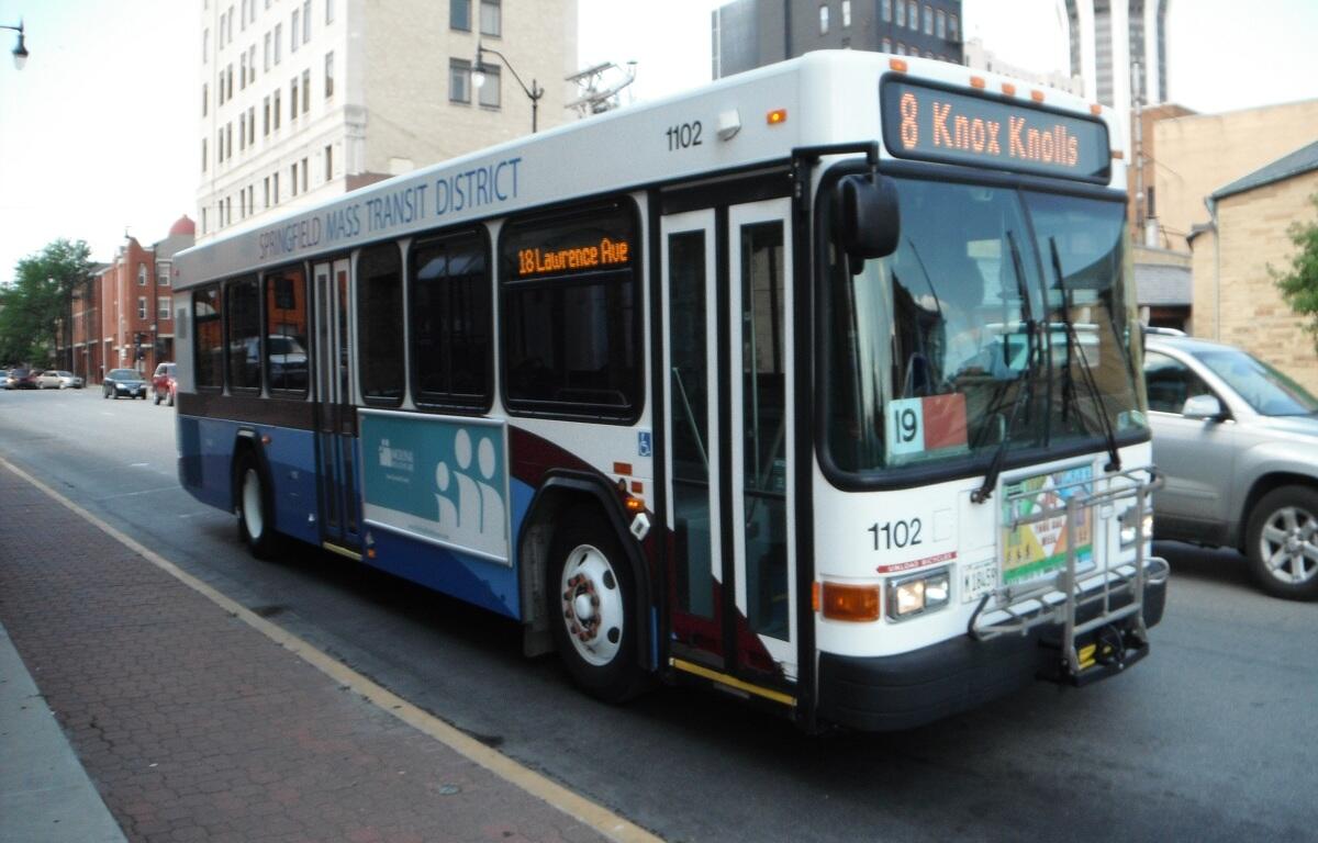 A Sangamon Mass Transit District Bus.