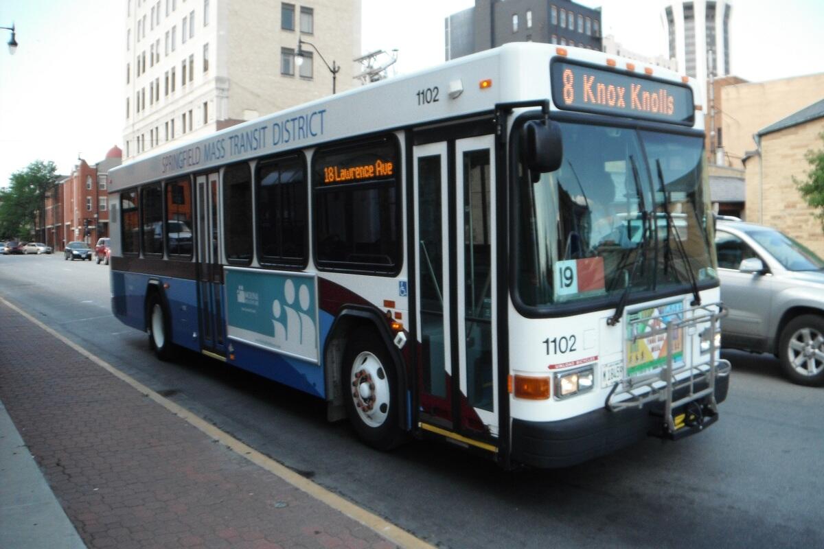 A Sangamon Mass Transit District Bus.