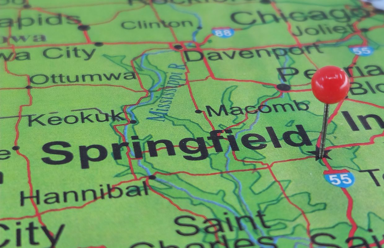 Map of Springfield - Shutterstock
