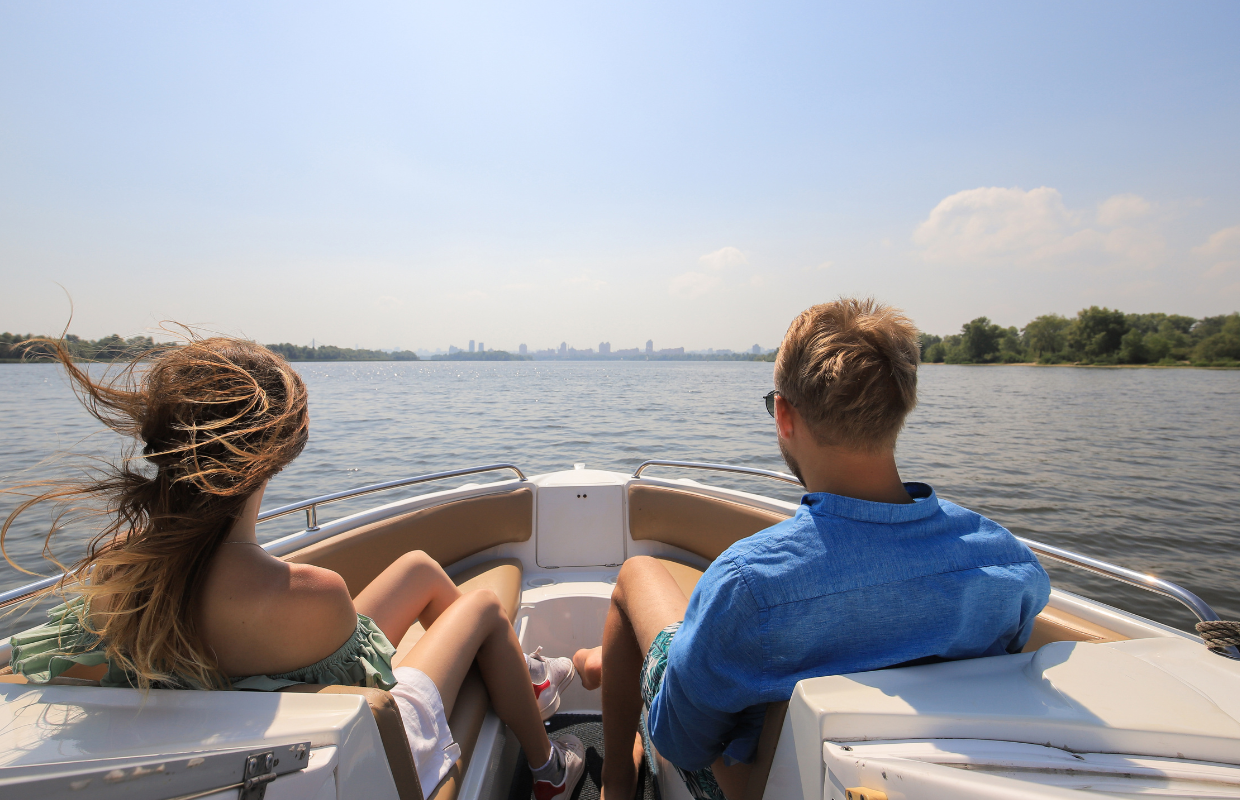 Couple in boat
