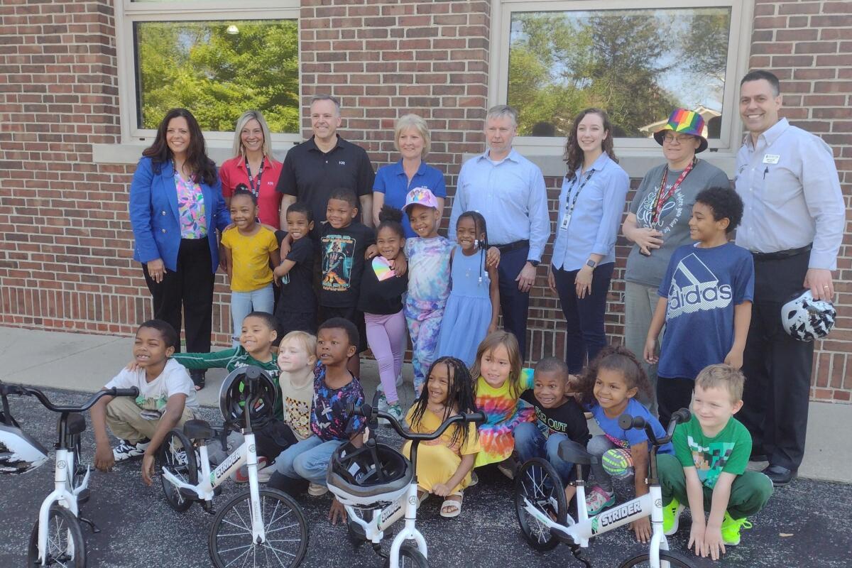 FILE - Bicycles at Harvard Park school.
