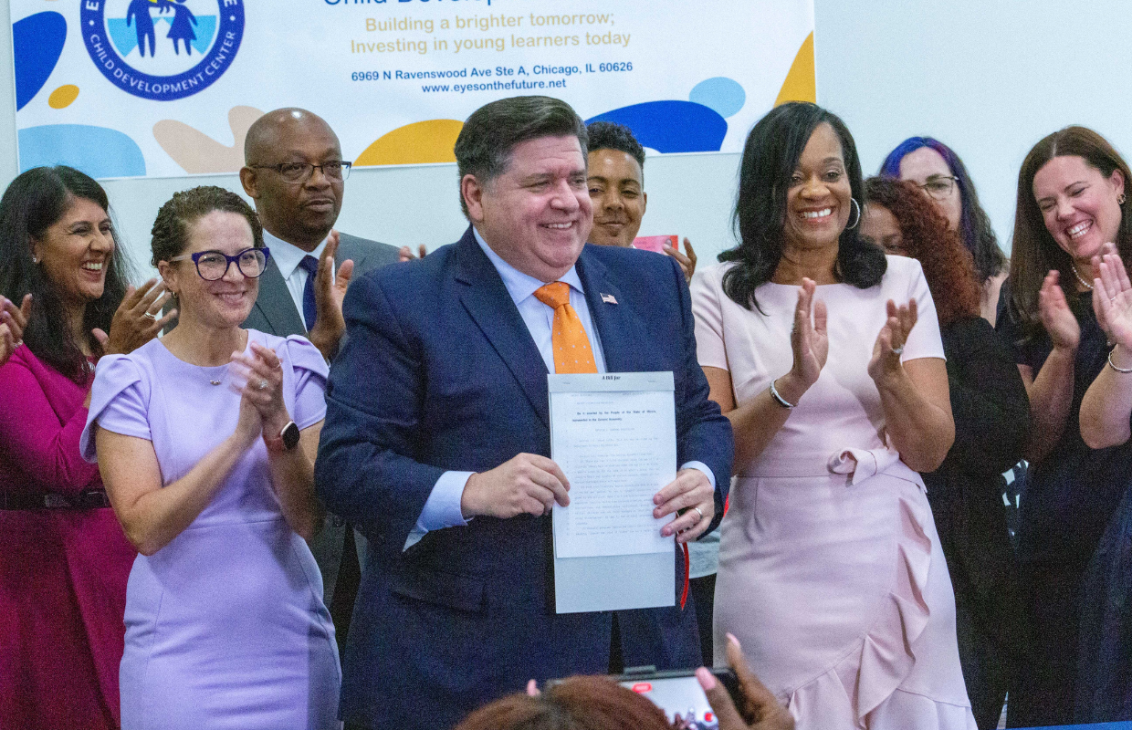 Pritzker with Early Childhood bill