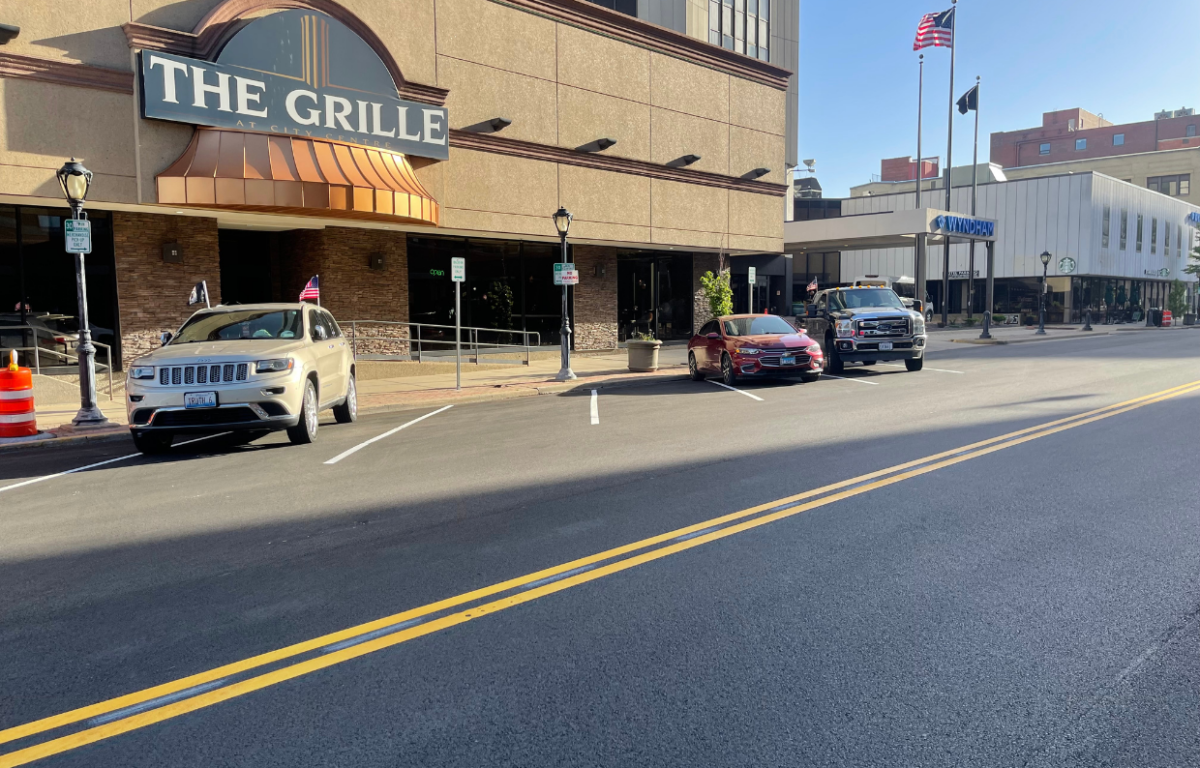 Reverse-angle parking