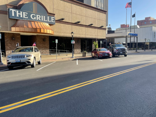 Reverse-angle parking