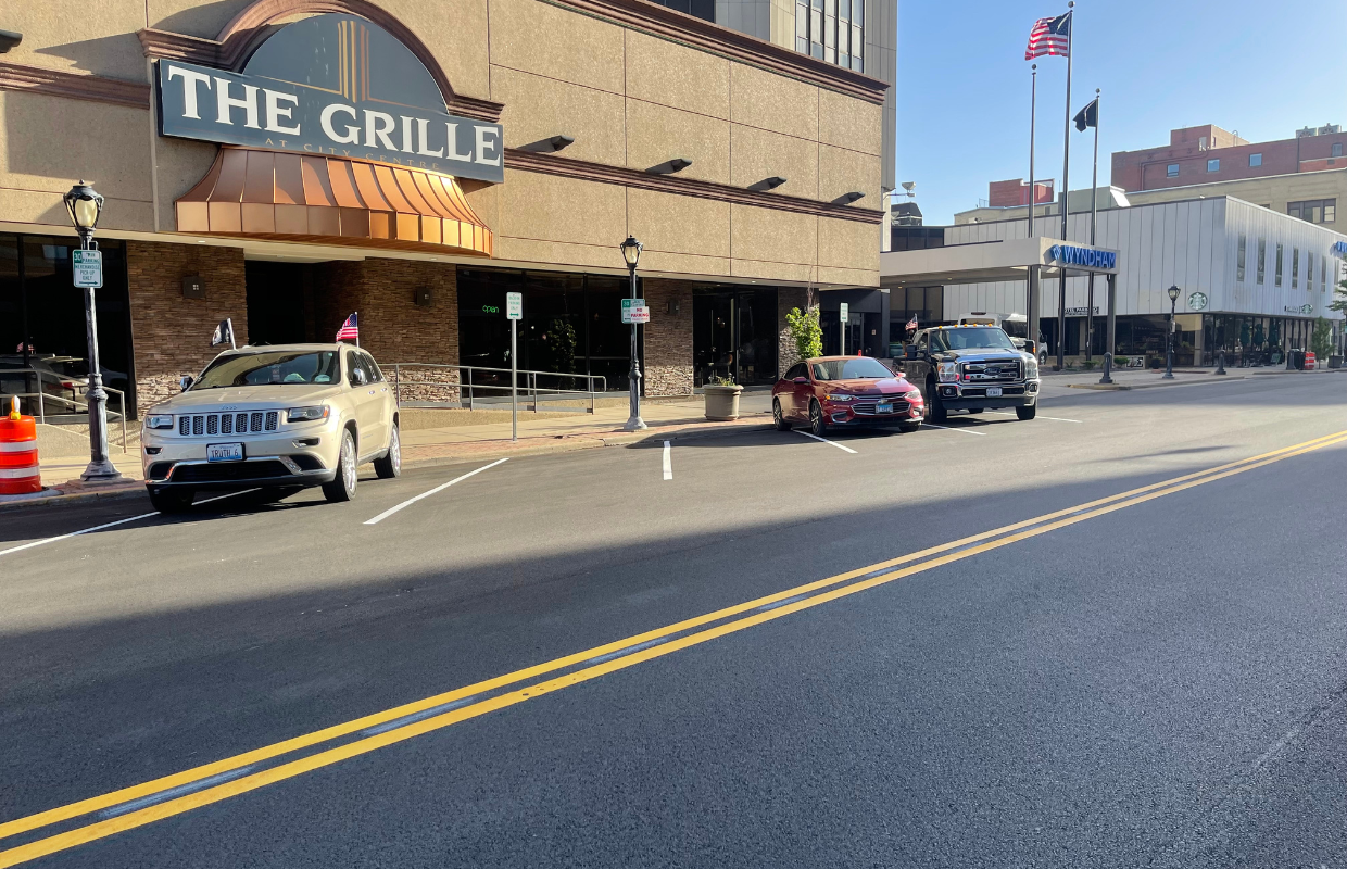 Reverse-angle parking