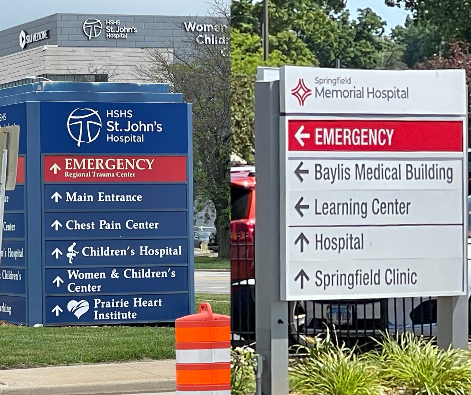 HSHS and Memorial signs