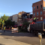 FILE - Fire destroyed or heavily damaged several buildings on East Adams St. in Springfield in 2024.