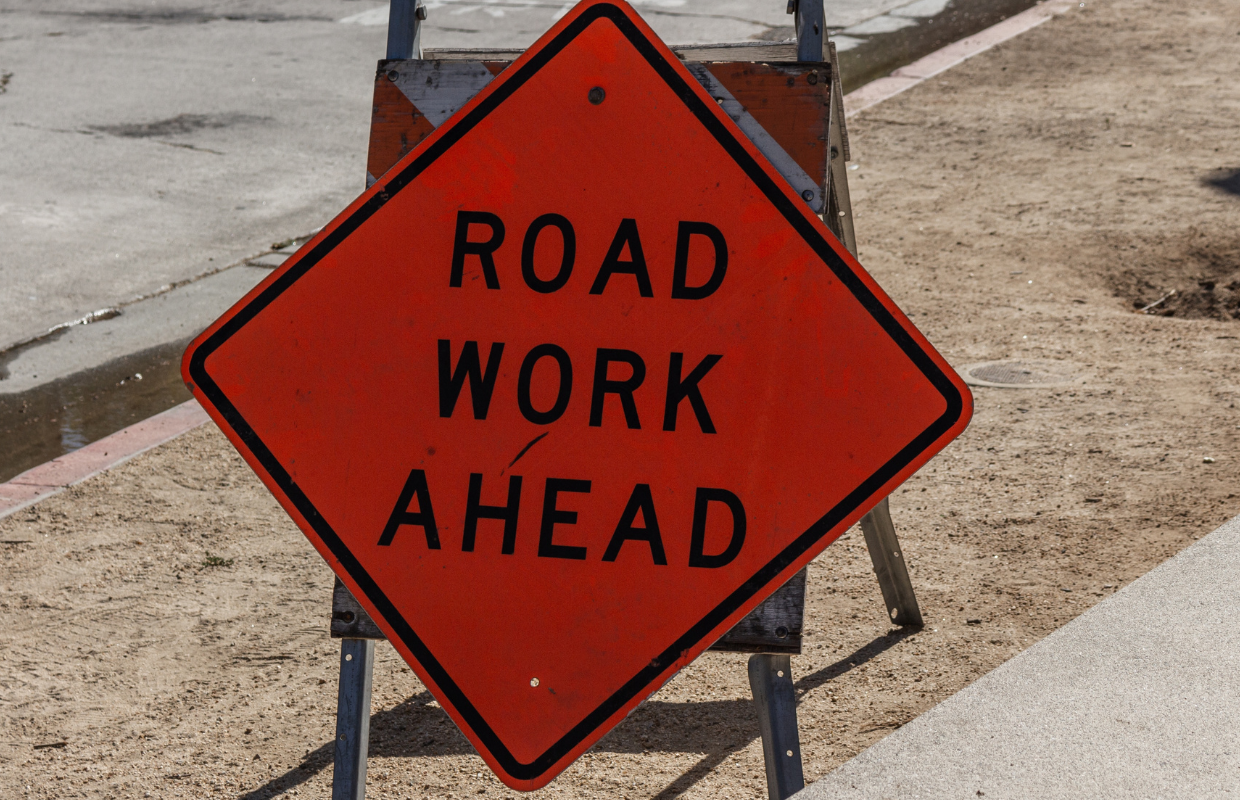 Road work ahead of