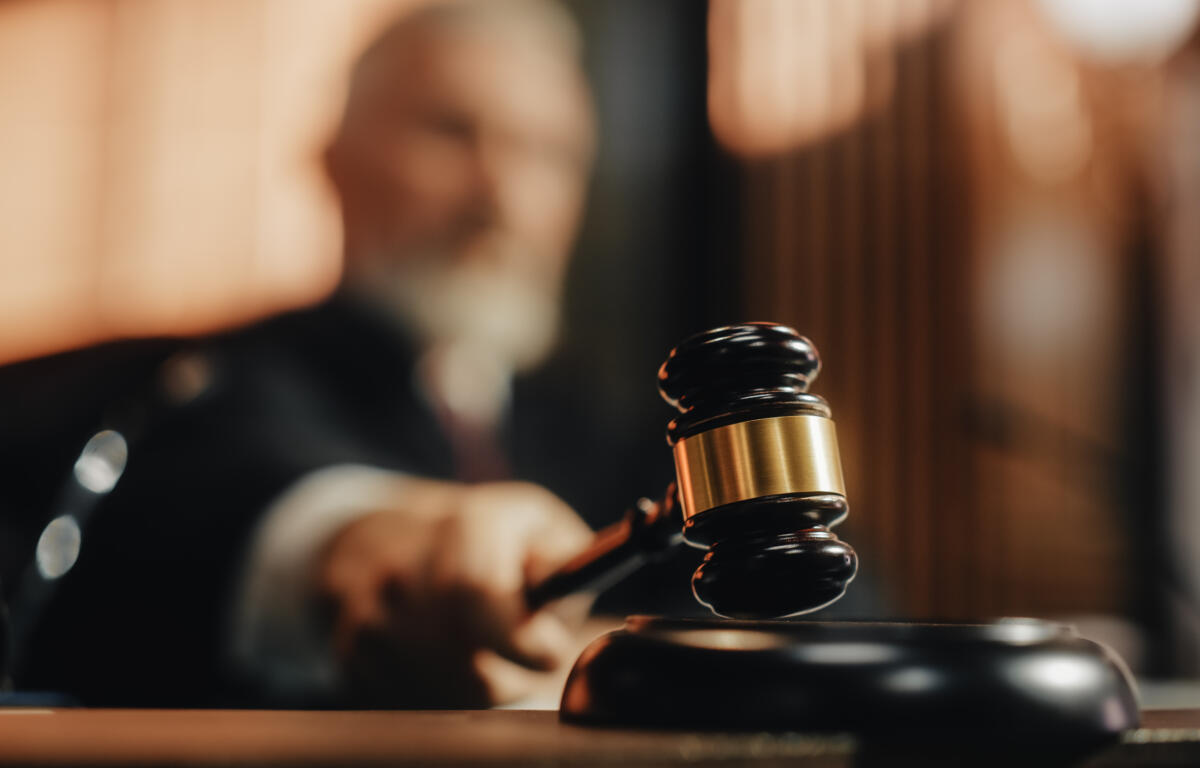 Judge with gavel