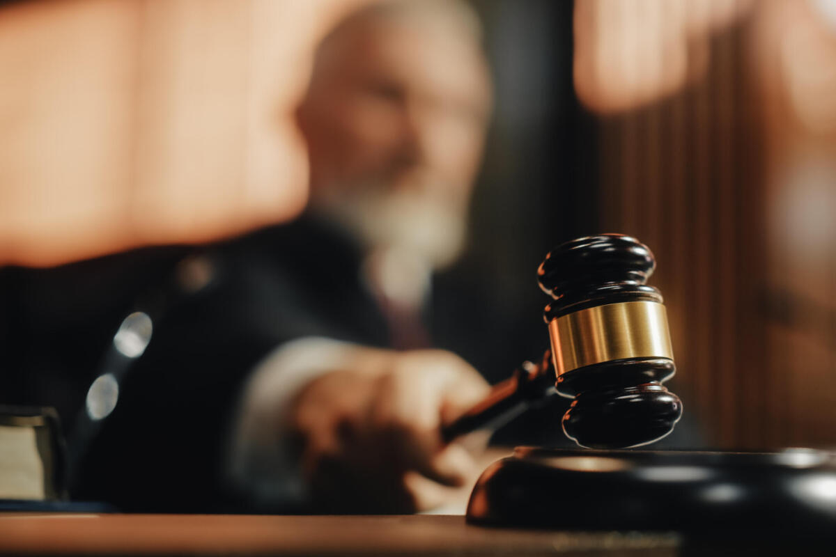 Judge with gavel