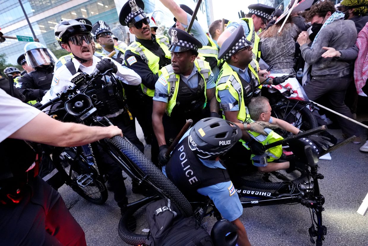 Protesters at DNC