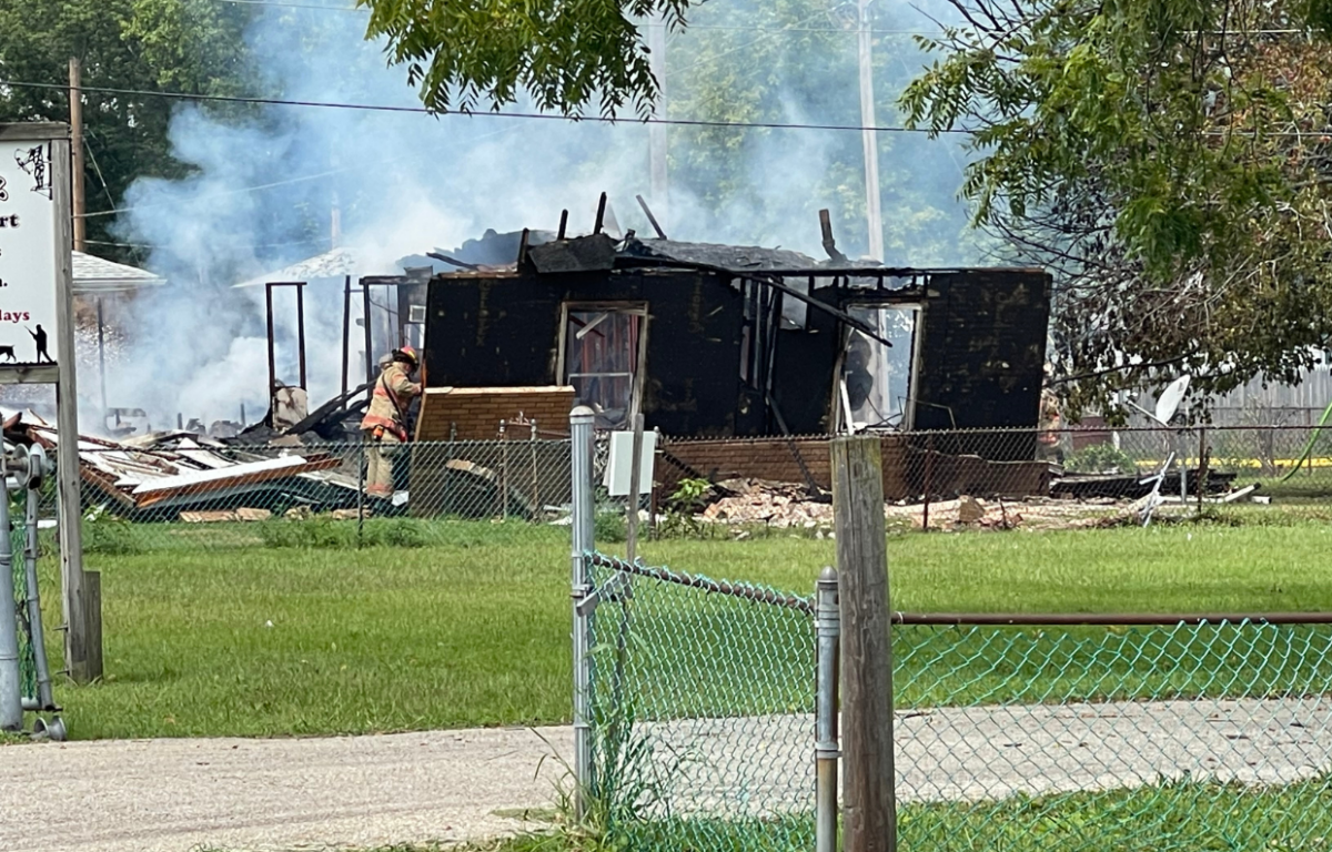 Home explosion on East Enos