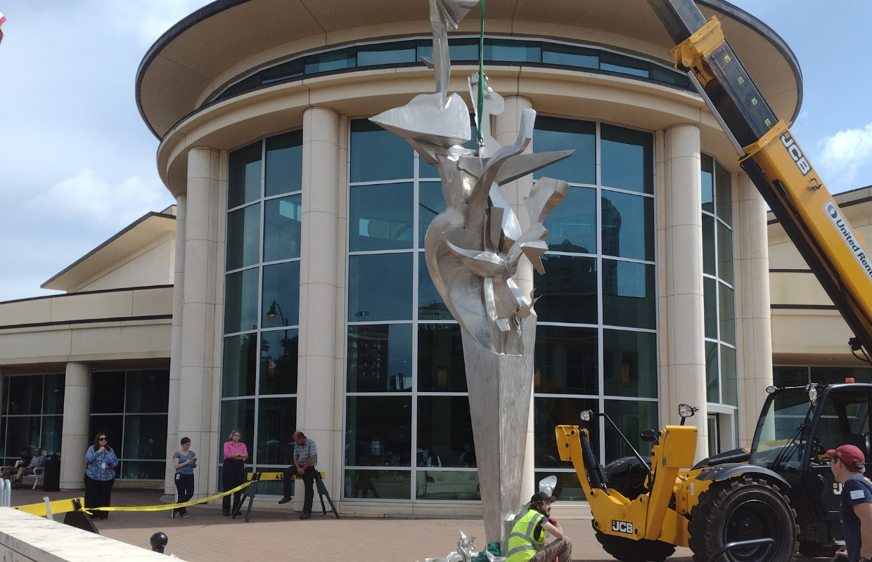 Steel Garden sculpture at ALPLM