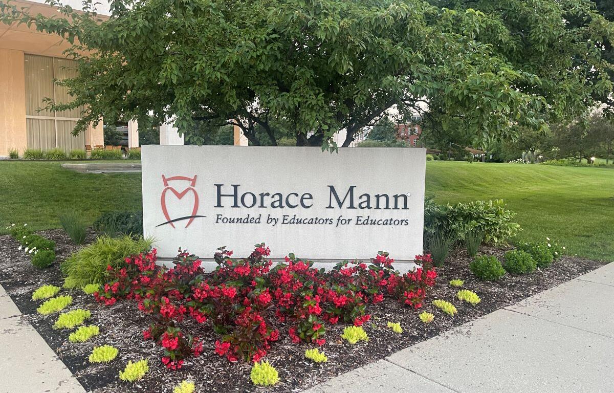Horace Mann sign at Springfield, IL headquarters