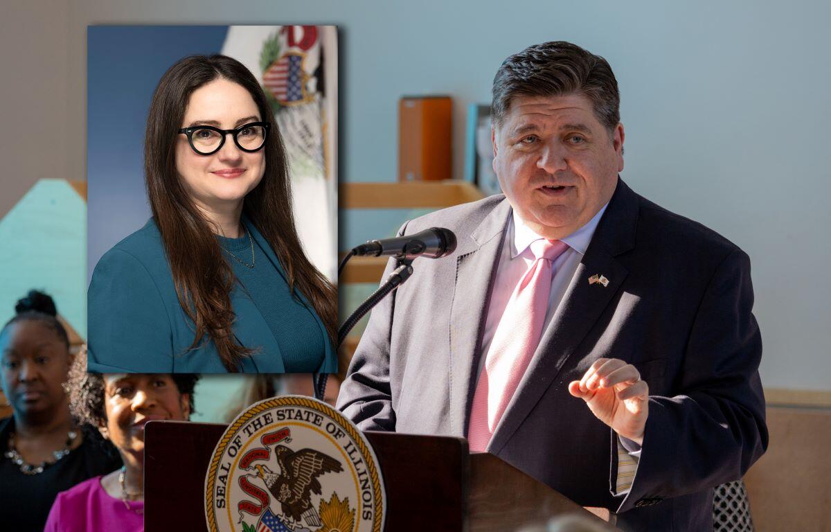 Gov. Pritzker and Teresa Ramos