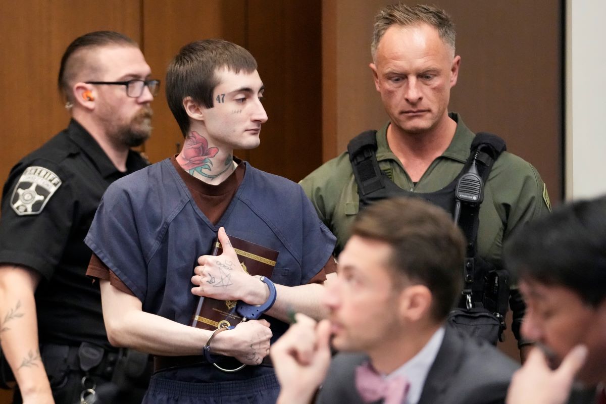 Robert E. Crimo III, arrives before Judge Victoria A. Rossetti during a case management and ruling on motions at the Lake County Courthouse, Waukegan, Ill., Wednesday, Dec. 18, 2024.