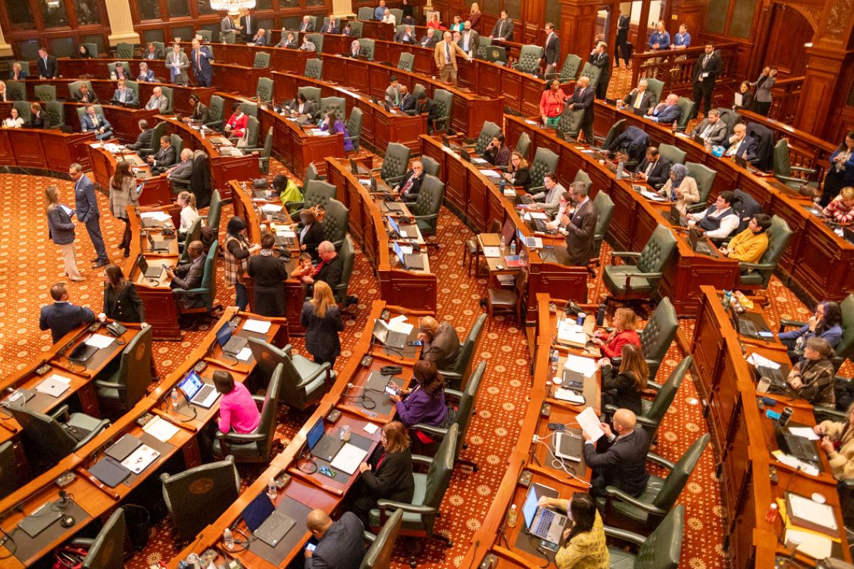 The Illinois House is pictured during its lame duck session that ran from Jan. 4-7 in Springfield. (Capitol News Illinois photo by Andrew Adams)
