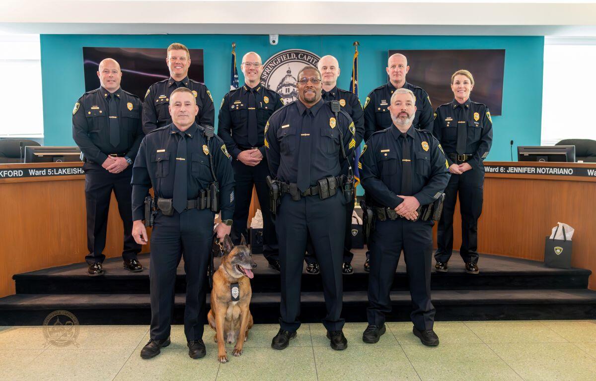 Springfield Police Department promotes three officers, swears in seven ...