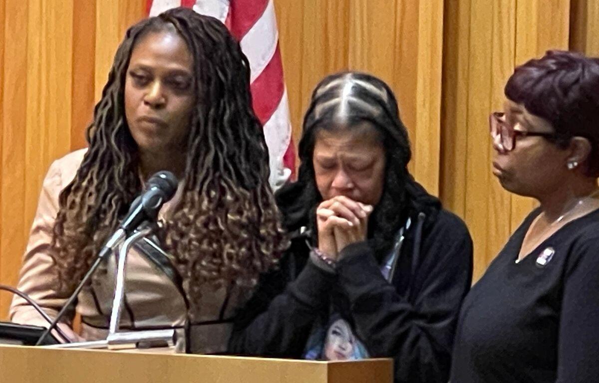 Sonya Massey's mother Donna with former NAACP President Teresa Haley