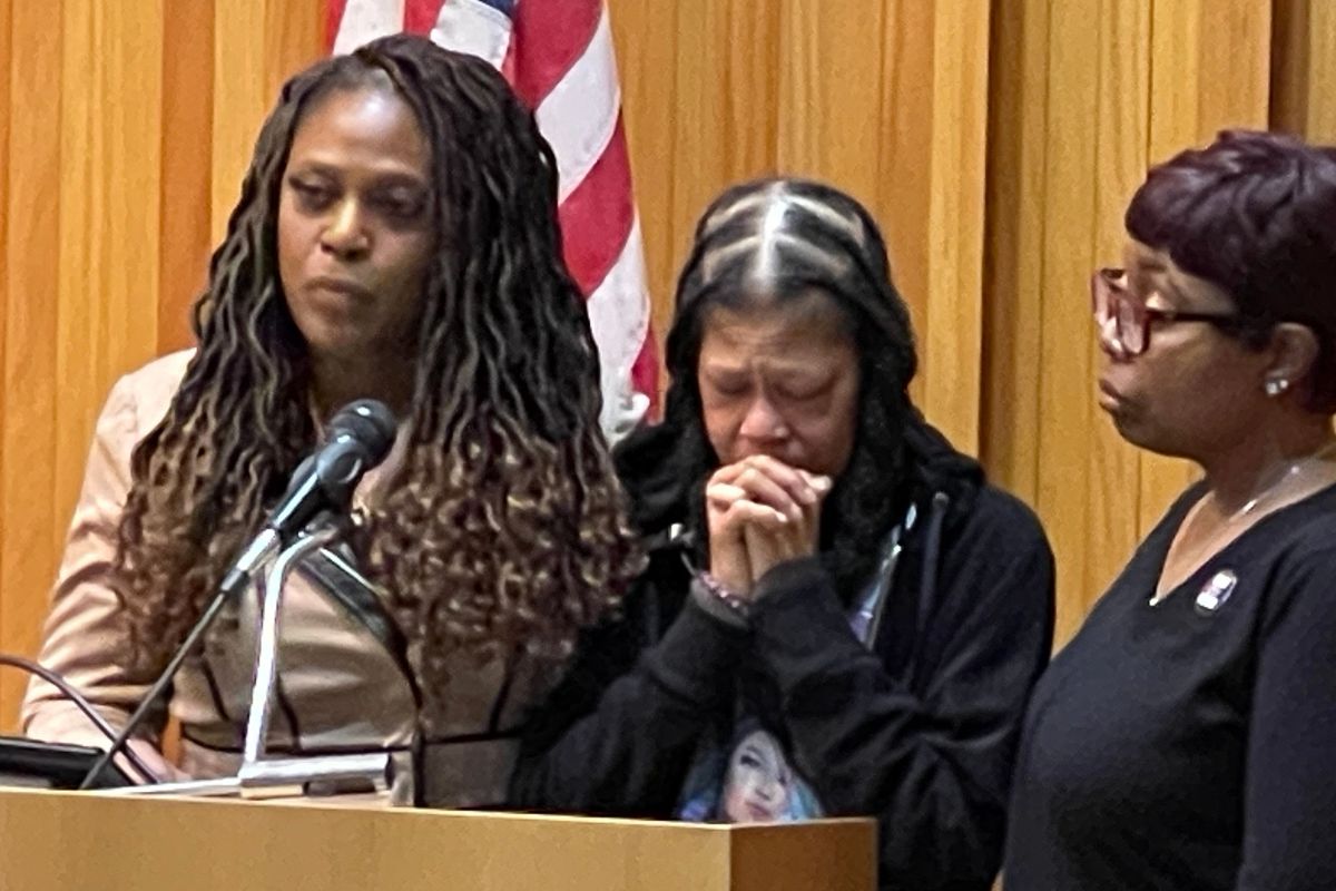 Sonya Massey's mother Donna with former NAACP President Teresa Haley