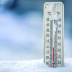 Thermometer in snow - temp around 0 degrees