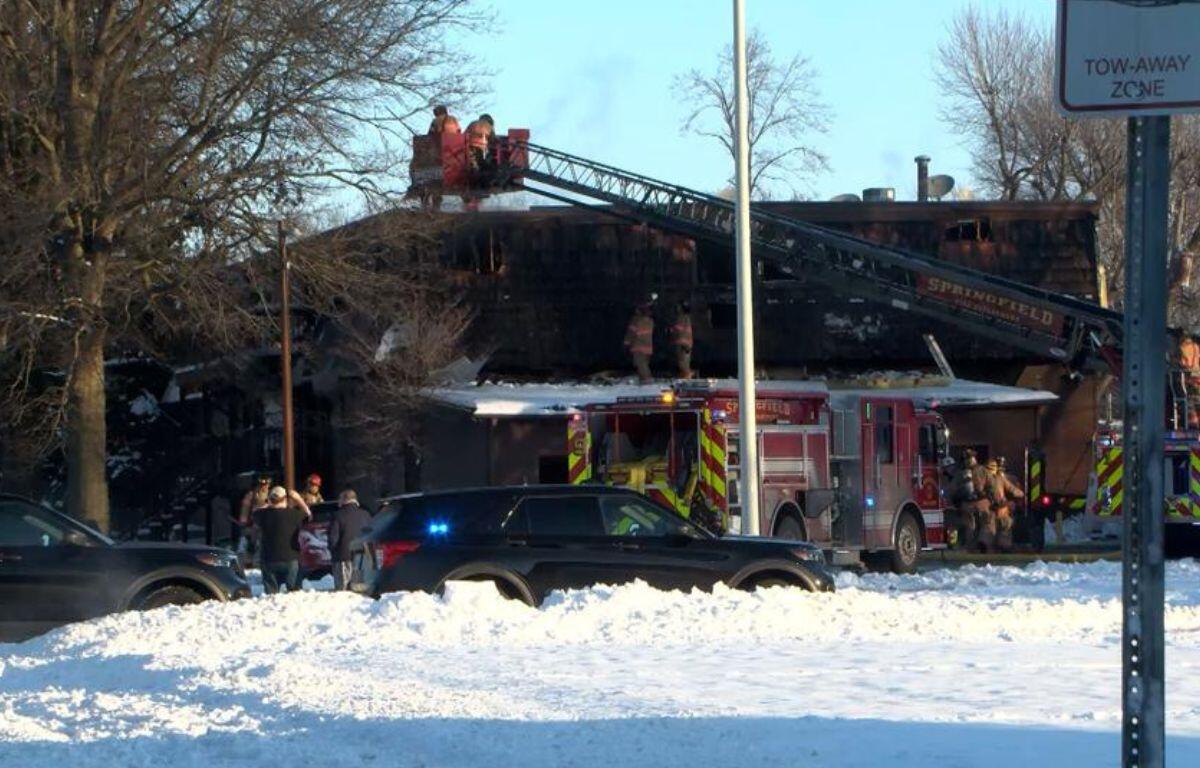 Condo fire on Taylor Ave.