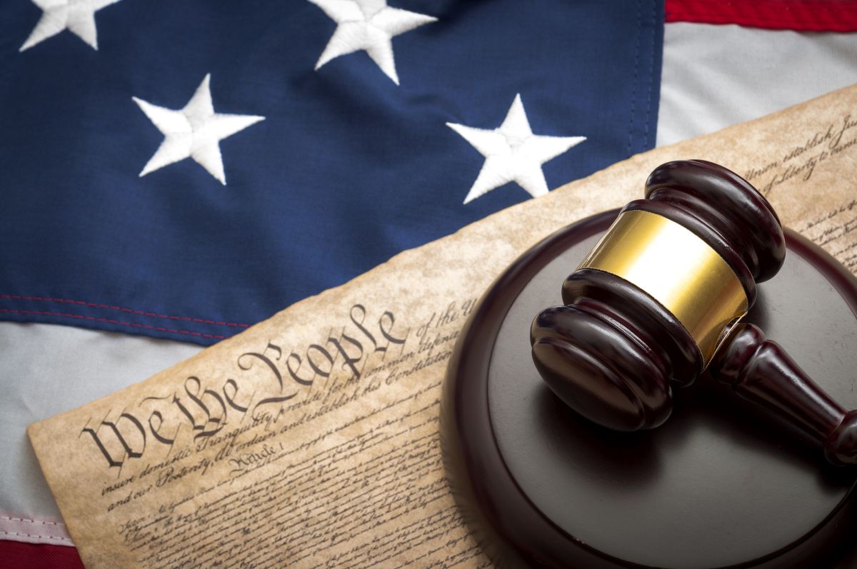Flag, Constitution, gavel