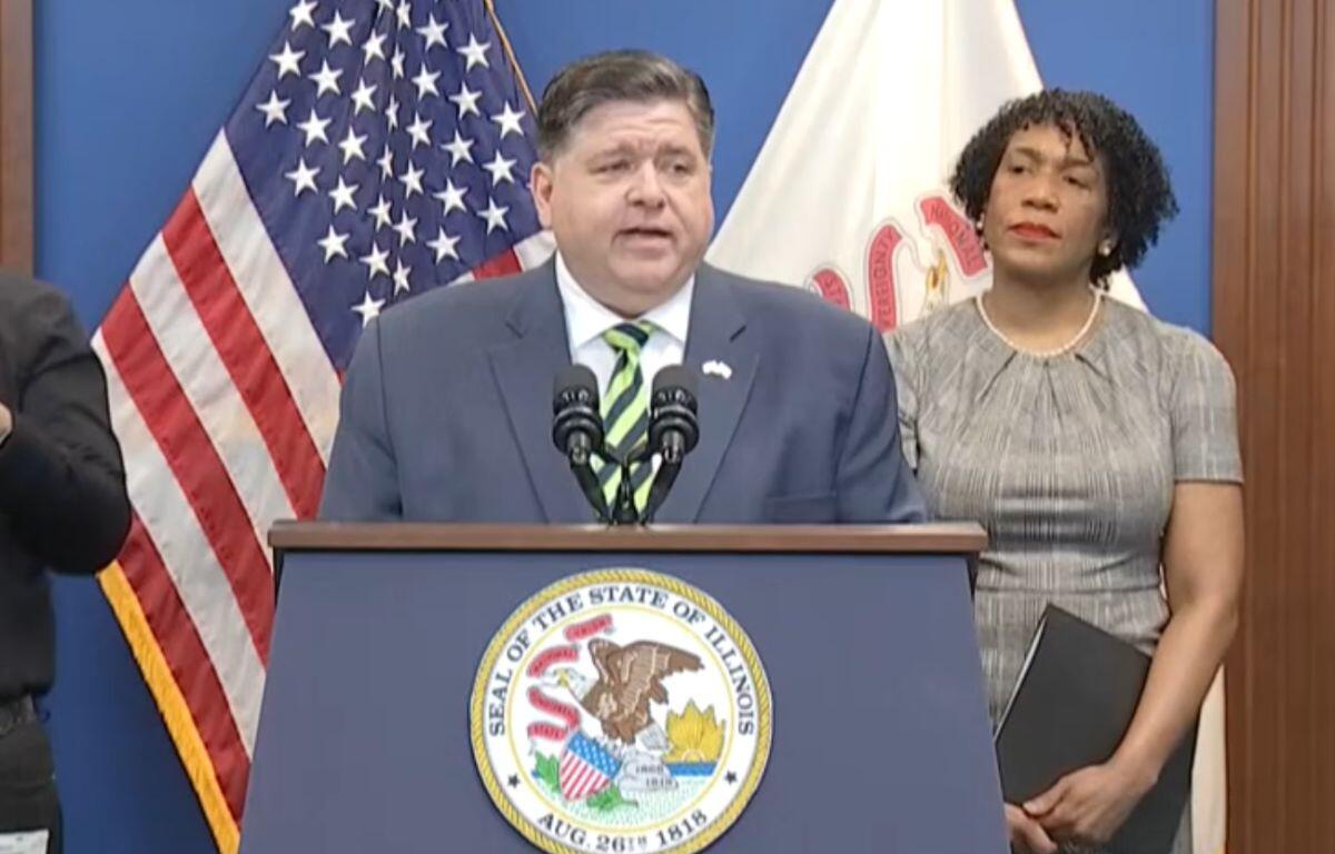 Gov. J.B. Pritzker and Lt. Gov. Juliana Stratton