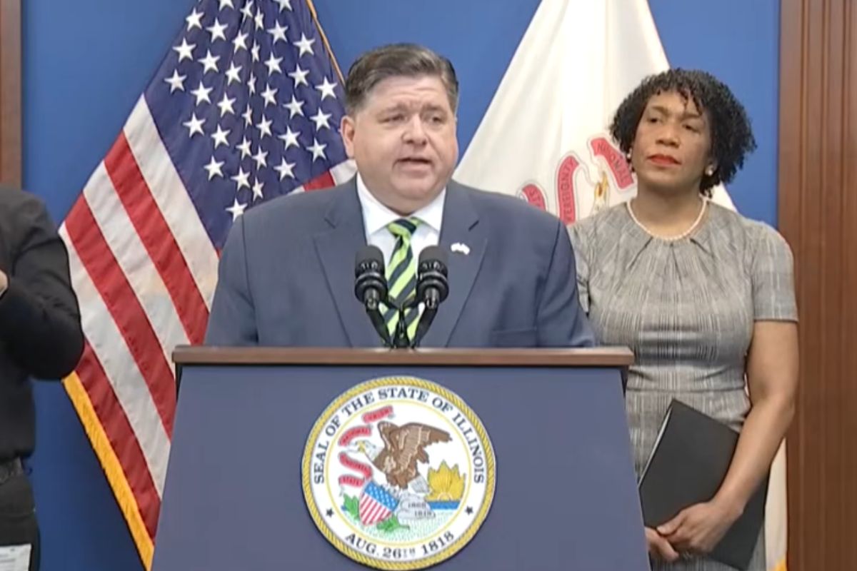 Gov. J.B. Pritzker and Lt. Gov. Juliana Stratton