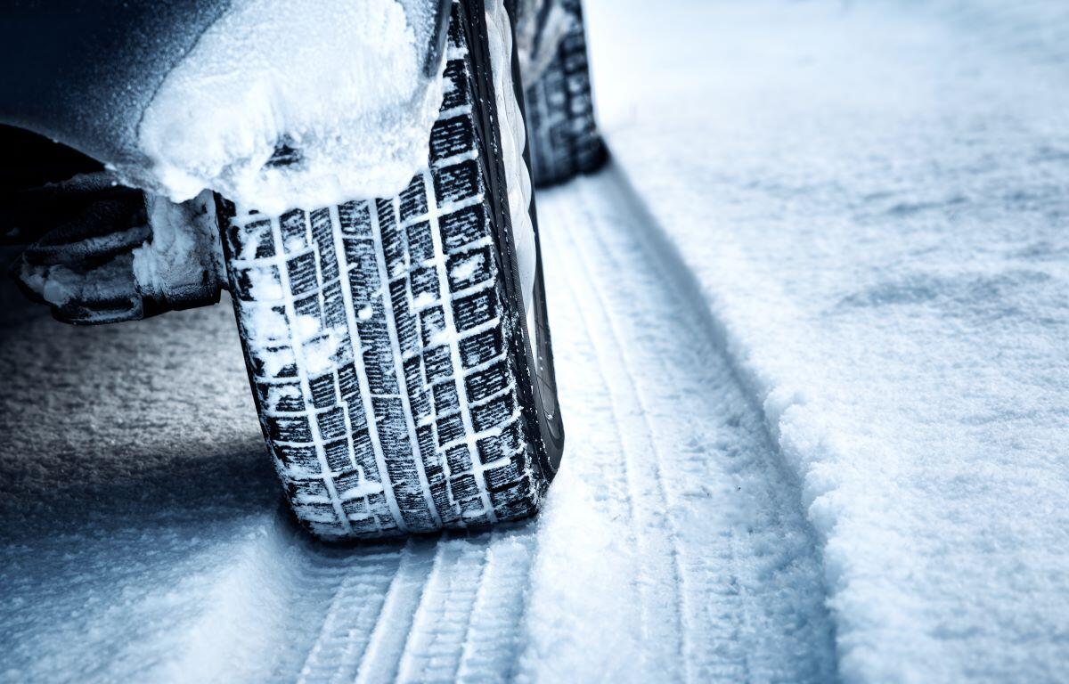 road conditions - tire in snow