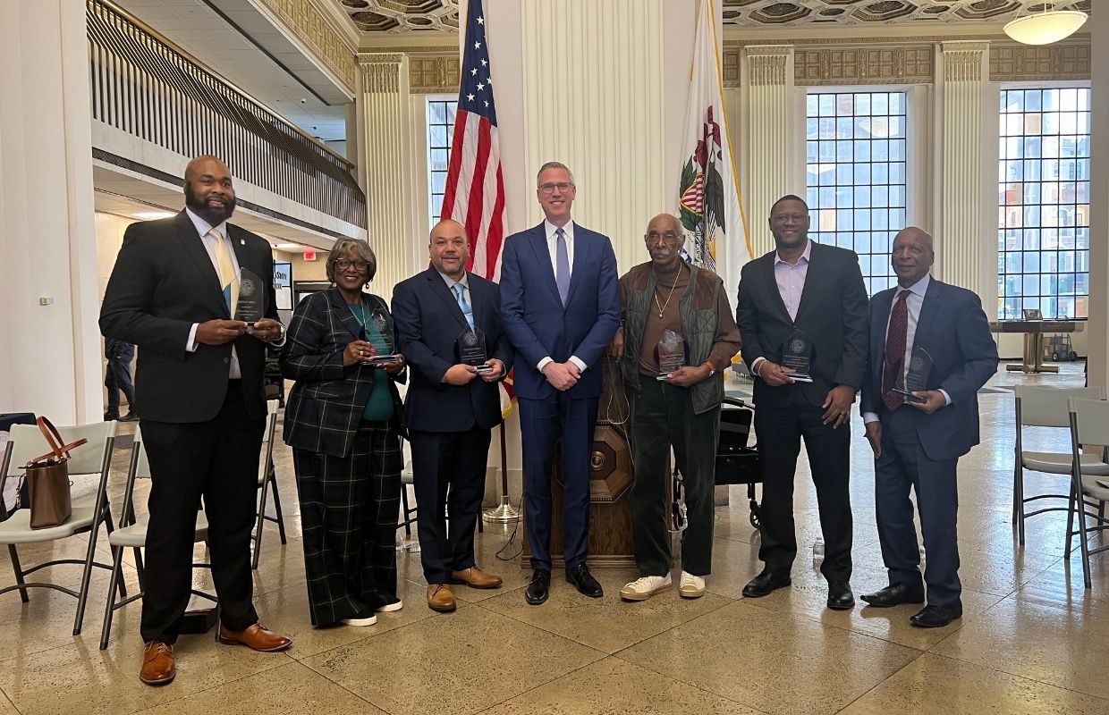 Treasurer Frerichs and Honorees of the Black History Month Awards Ceremony
