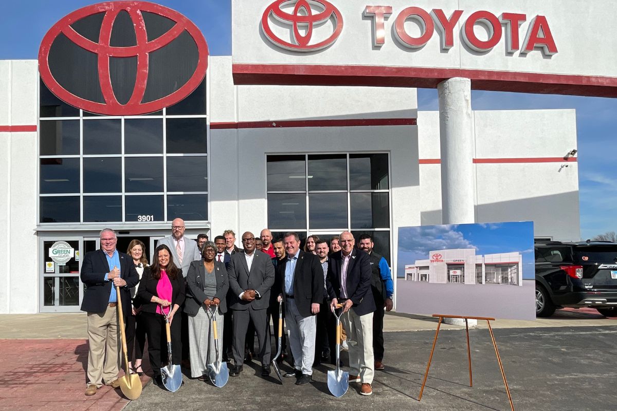 Green Toyota groundbreaking