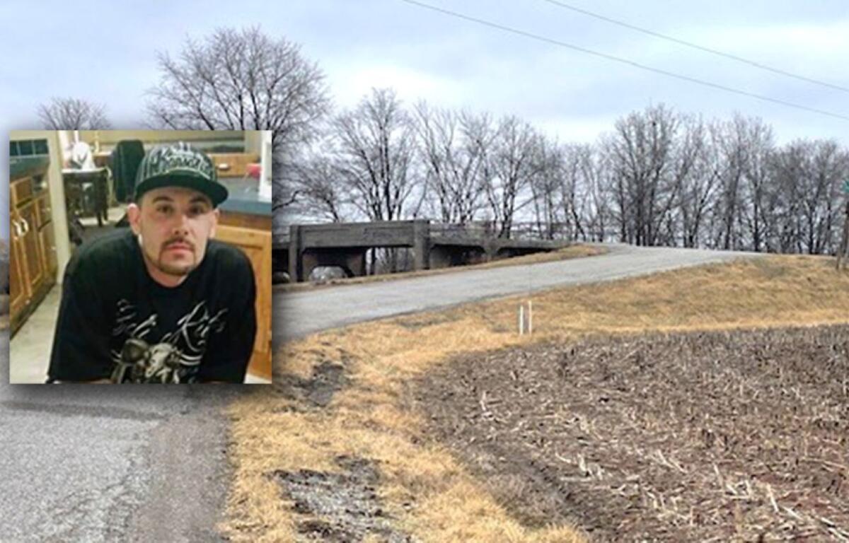 Police theorize the truck hit a bump near this railroad bridge on Binney Station Road near Staunton and threw Davenport from the truck. Bottom Inset (Kirtis Davenport)