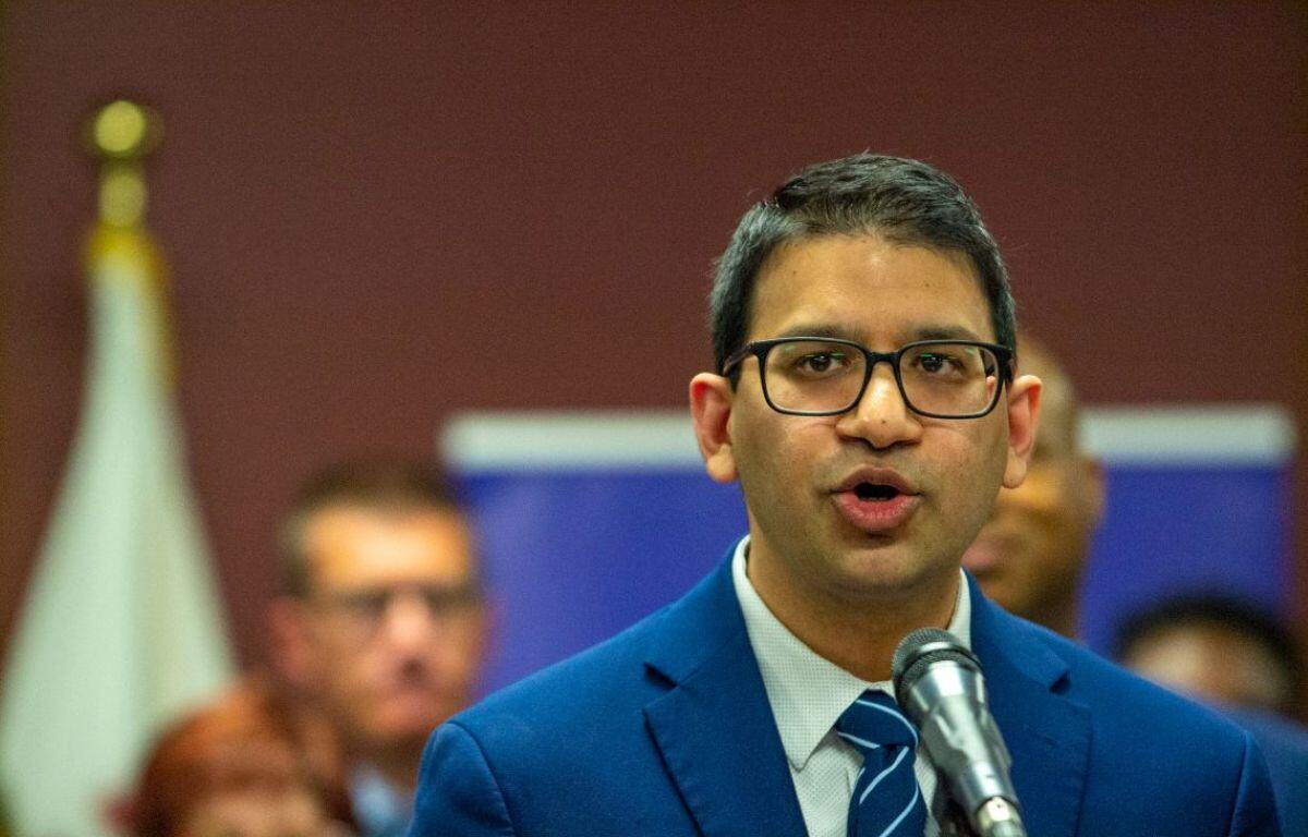 llinois Department of Public Health Director Dr. Sameer Vohra is pictured at a news conference in Springfield in May 2023. (Capitol News Illinois photo by Jerry Nowicki)