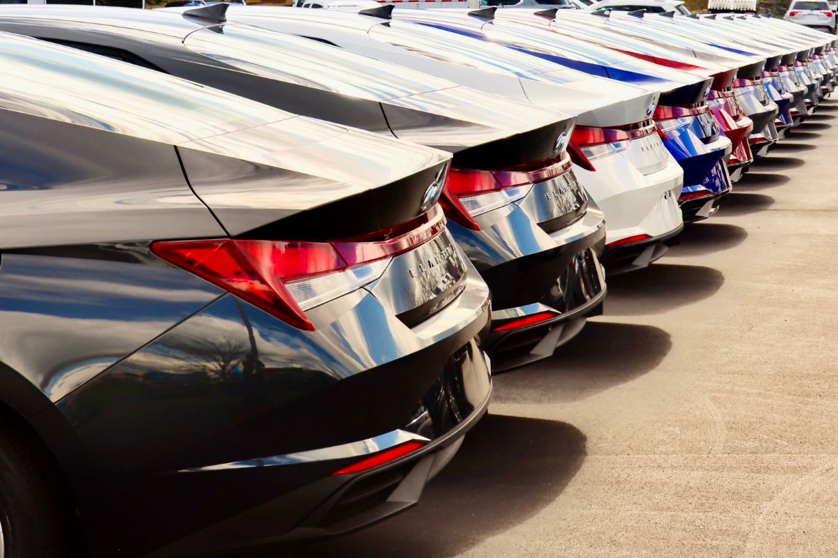 Hyundai cars on lot