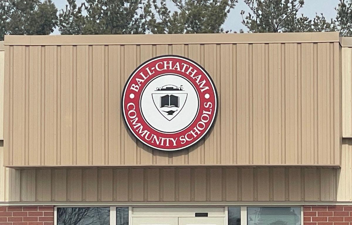 Ball Chatham Schools logo on a district building