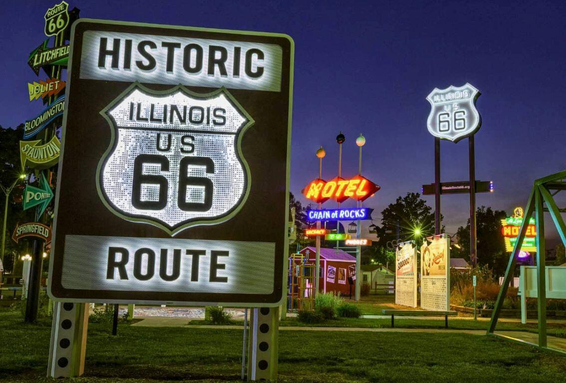 Neon sign park at Illinois State Fairgrounds