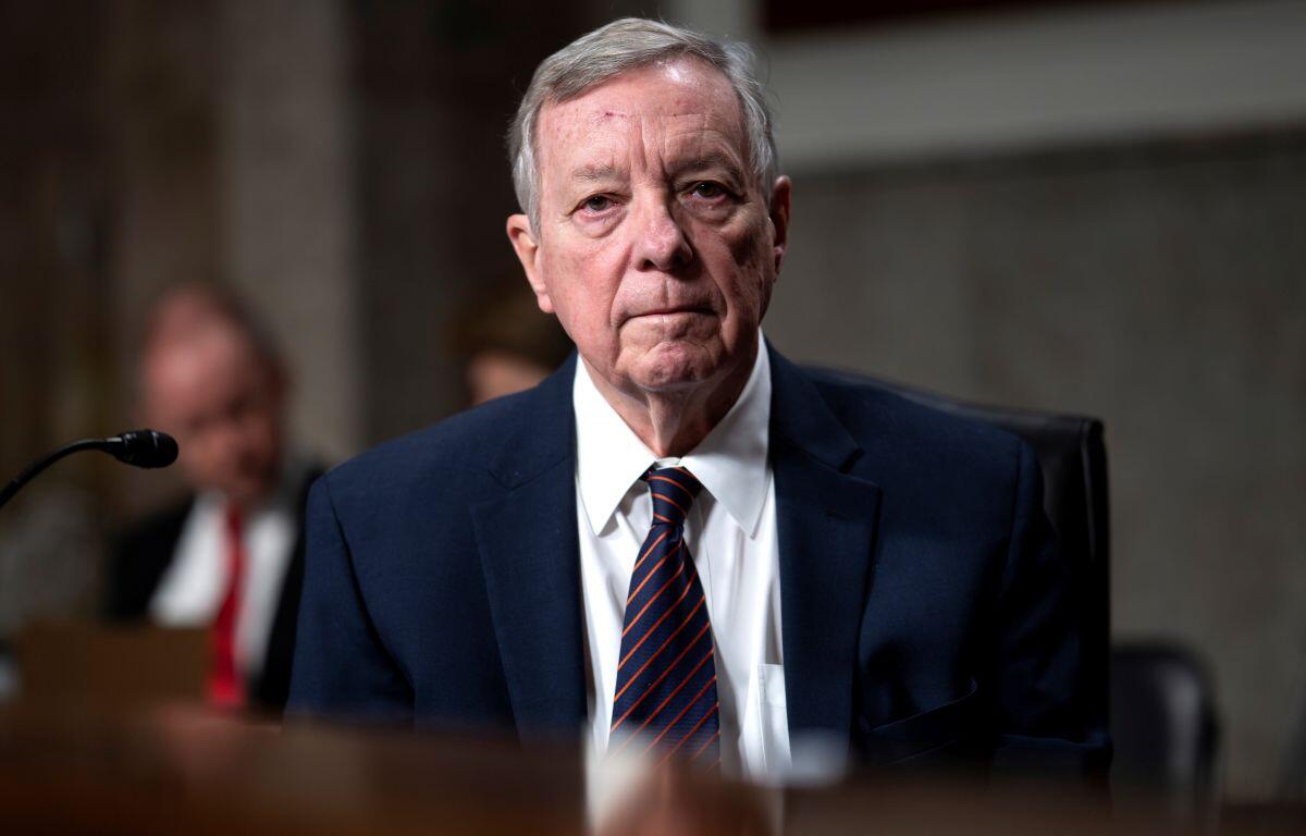 Senate Judiciary Committee Chairman Dick Durbin, D-Ill., is seen at the Capitol in Washington, Thursday, Nov. 14, 2024. (AP Photo/J. Scott Applewhite, File)