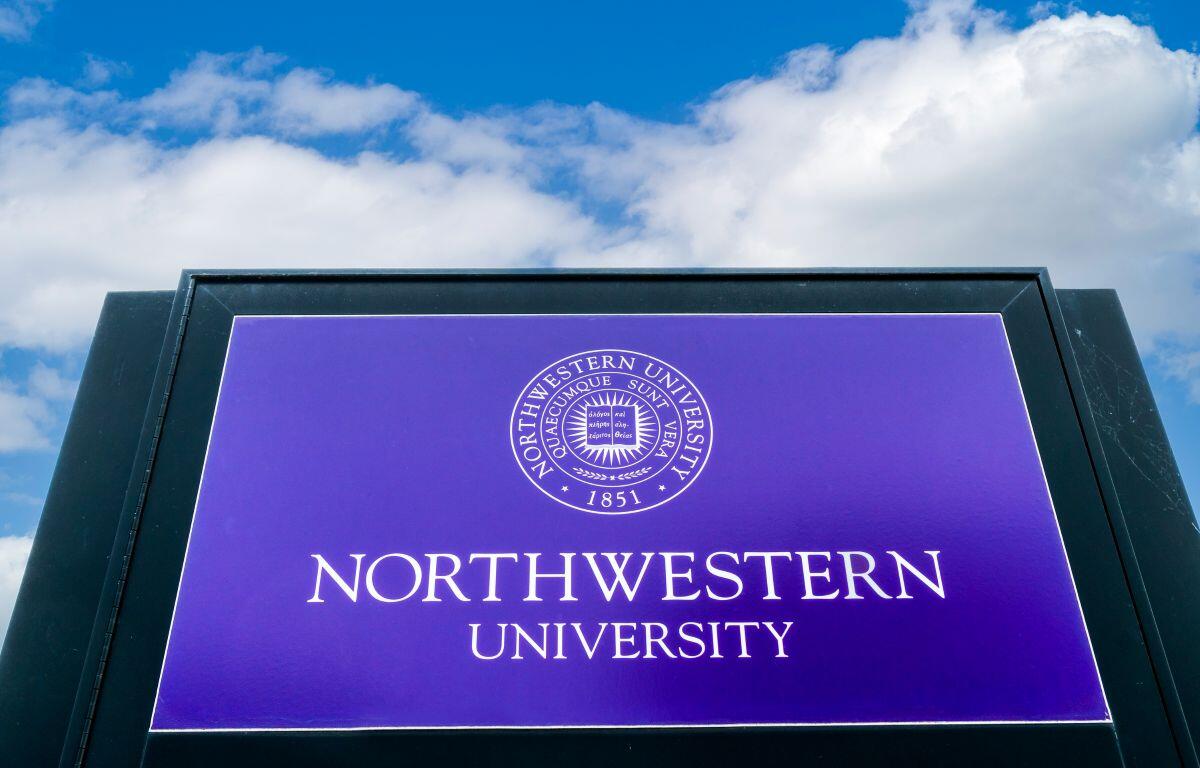 Northwestern University sign