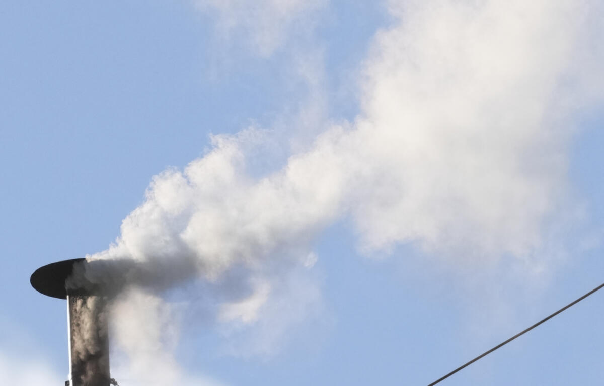White smoke billows from the chimney of the Sistine Chapel during the conclave to elect a new pope, at the Vatican, Thursday, May 8, 2025. (AP Photo/Andrew Medichini)