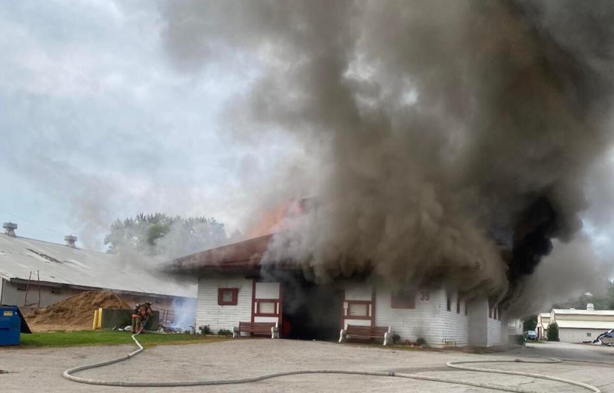State Fairgrounds barn fire Springfield firefighters union Local 37