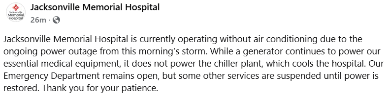 Facebook/Jacksonville Memorial Hospital