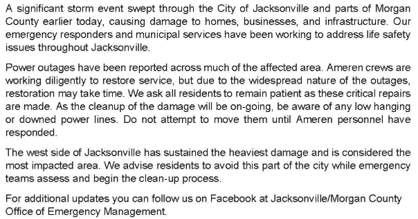 Jacksonville storms press release