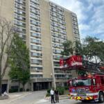 Springfield Fire Crews were on the scene Wednesday morning for a fire at the Sangamon Towers apartment complex.