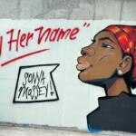 A mural on the Sonya Massey Memorial Bridge