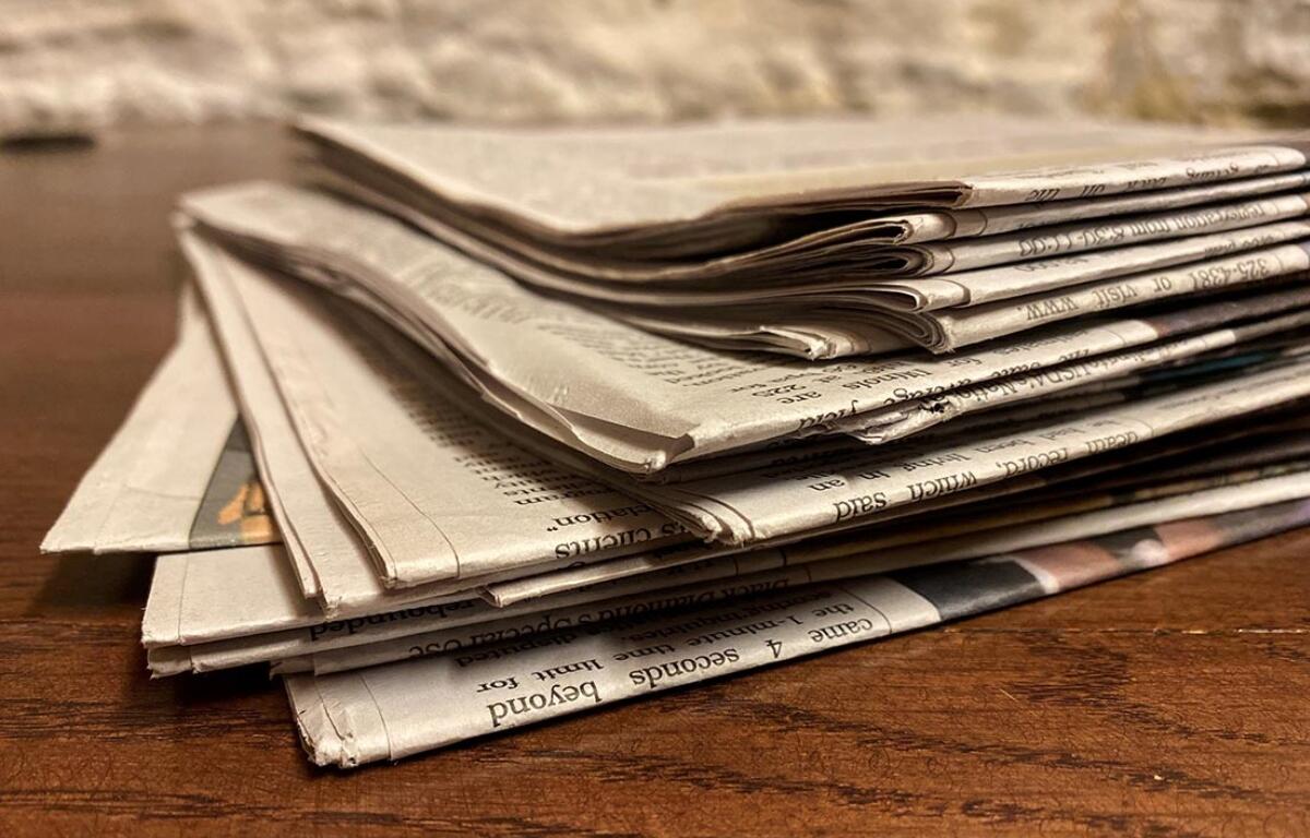 A stack of newspapers is pictured at the Illinois State Capitol. (Capitol News Illinois file photo)