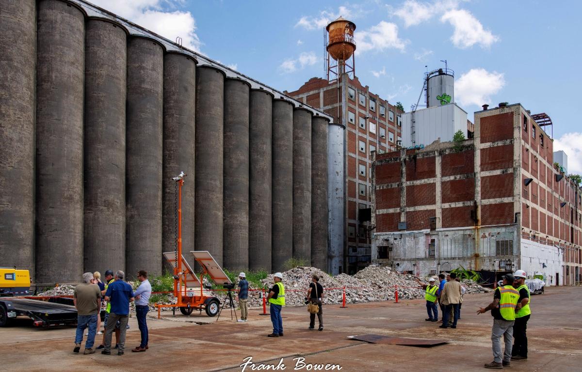 Anne Vogel, regional EPA administrator, visits the Pillsbury site recently.