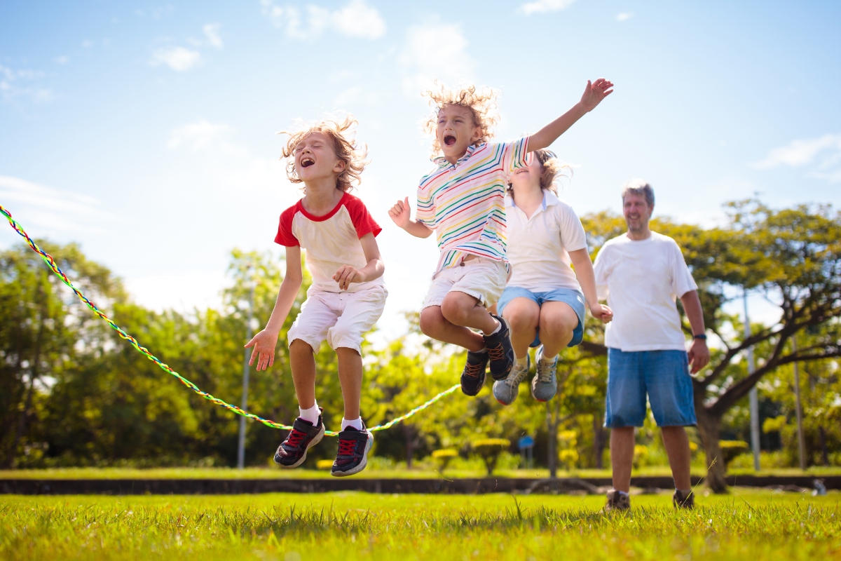 kids jumping rope