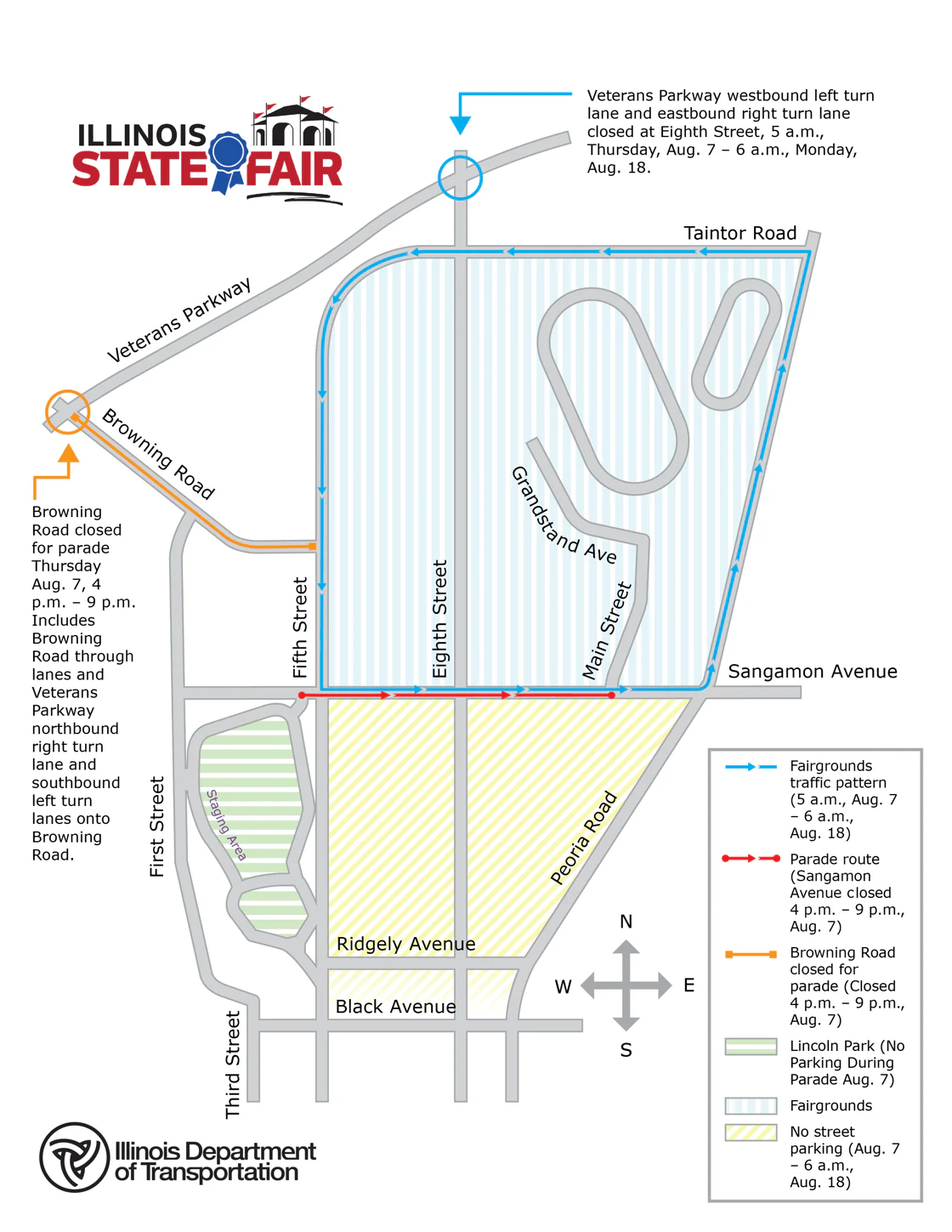 Illinois State Fair Traffic Changes